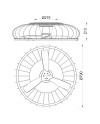 NATURE * VENTILADOR PLAFÓN LED BLANCO CON MANDO